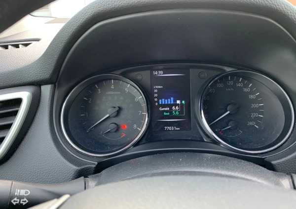 Nissan Qashqai cena 61700 przebieg: 77340, rok produkcji 2016 z Wolsztyn małe 56